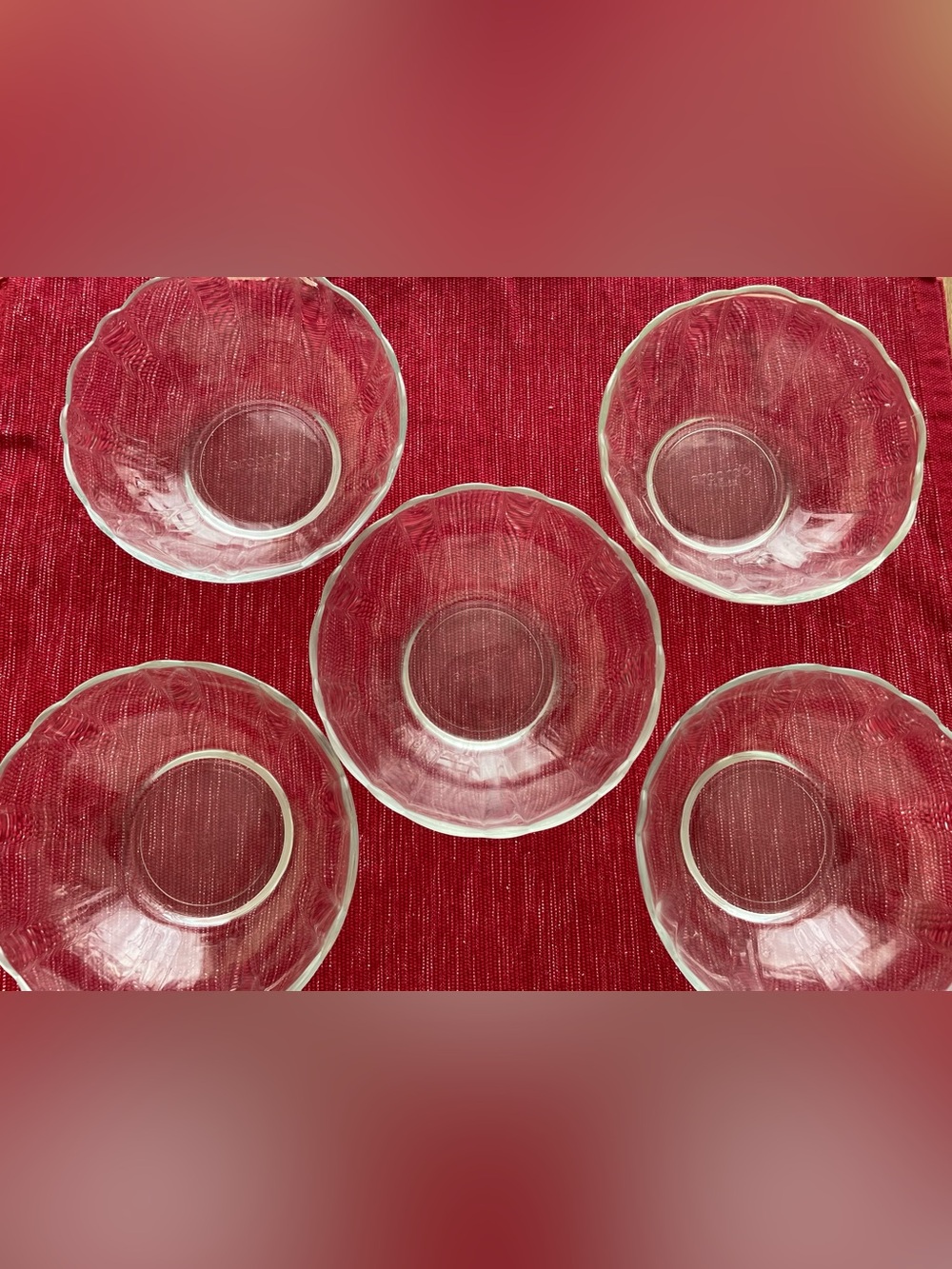 Set of 5 Vintage Arcoroc France 5" Serving Bowls